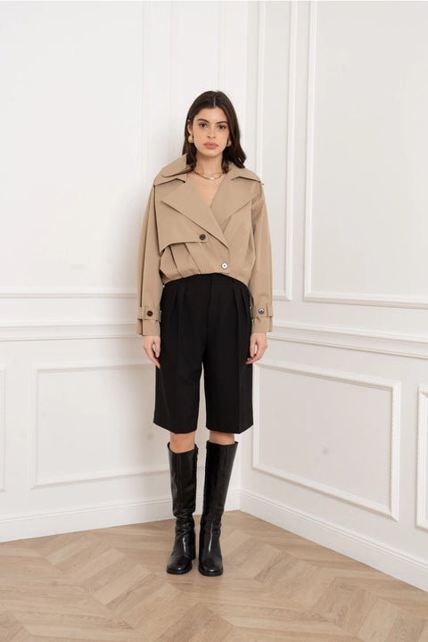 Urban Structured Short Trench Coat