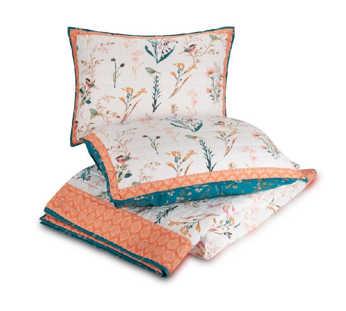 English Garden Sham/Quilt Set By Makers Collective-Peking Handicraft-Full Queen-Urbanheer
