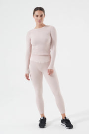 Rib Seamless Longsleeve Blush-Long Sleeve Tops-Nux Active-S-Urbanheer
