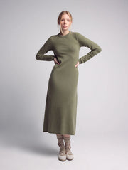 Zoe Cashmere Knitted Long Sleeve Dress Green-Clothing - Women-Leap Concept-Green-OS Fit-Urbanheer