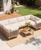 Harbor Luxe 7-Piece Acacia Wood Outdoor Sectional Sofa Set