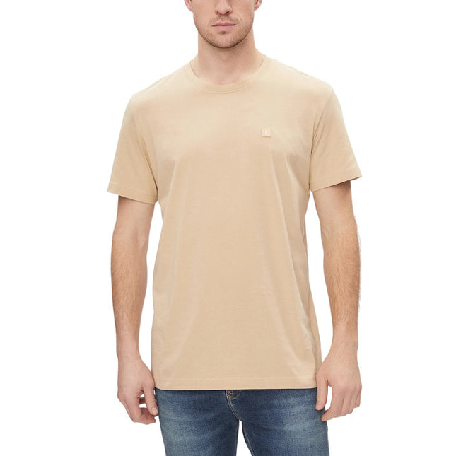 Calvin Klein Jeans Men T-Shirt-Clothing T-shirts-Calvin Klein Jeans-beige-S-Urbanheer