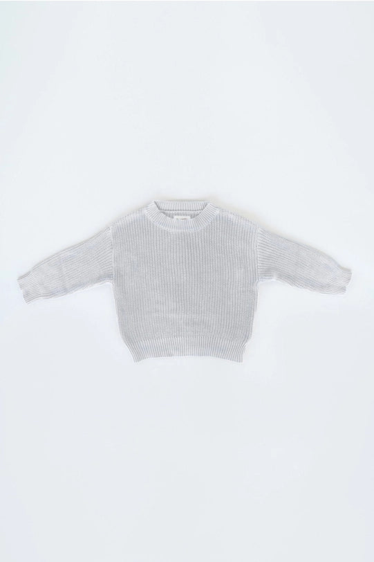Mini Knit Jumper (Light Grey)-Jumper-All Fenix-12-18M-Urbanheer
