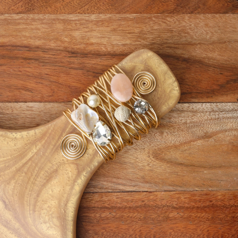 Tiramisu Embellished Chips & Dip Platter-Dip Platter-Tiramisu-17 x 7.5 in (43.2 x 19.1 cm)-Urbanheer