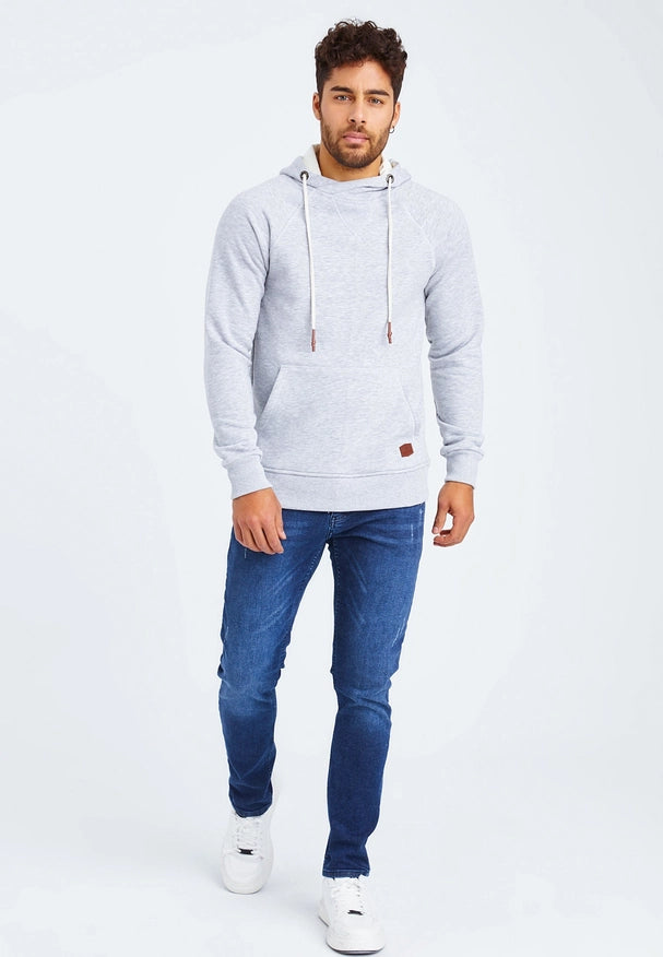 Men'S Hoodie Hood Grey-Hoodie-Leif Nelson GmbH-M-Urbanheer