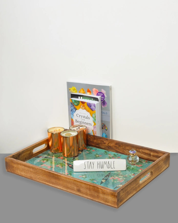 Lake Reverie Decorative Trays (Set of 3)-Decorative Trays-Tiramisu-Small 16 x 10 x2.35-Urbanheer