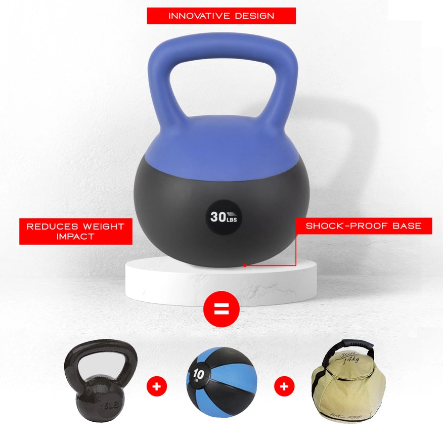 30Lb Iron Sand Soft Kettlebell-Kettlebell-Nonzero Gravity-9.75 x 11.5-inches (WxH)-Urbanheer