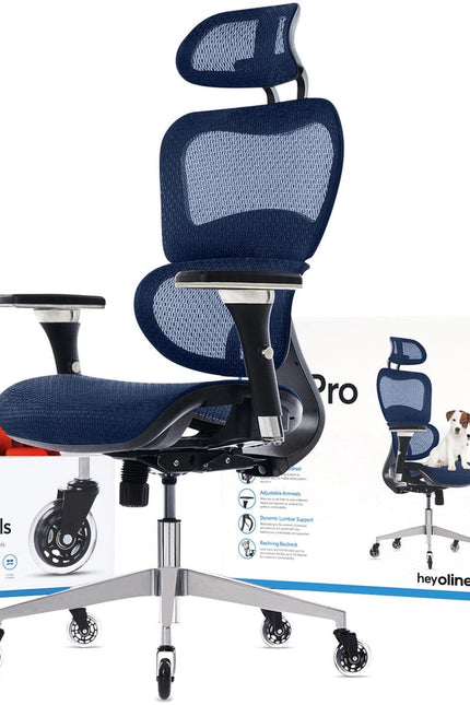 Ergopro Ergonomic Office Chair-Office Chairs-Oline-Navy Blue-Urbanheer