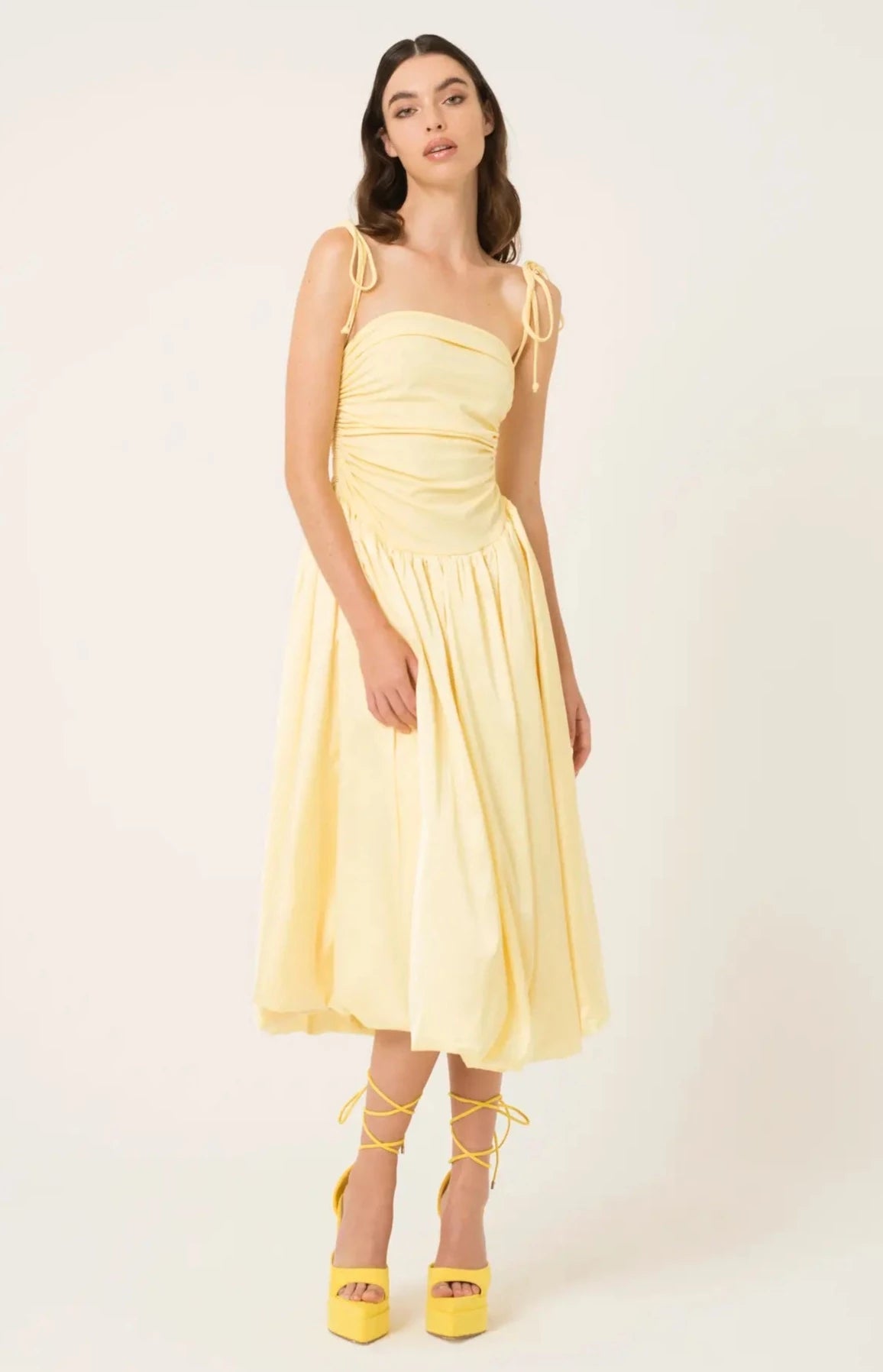 Alexa Puffball Dress-Clothing - Women-Amy Lynn-S-Yellow-Urbanheer