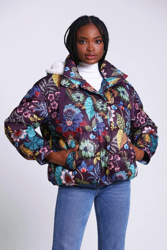 Printed Thermal Puff™ Hooded Puffer Jacket-Jacket-Avec Les Filles-XS-Urbanheer