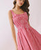 Gingham Smocked Bodice Midi Dress