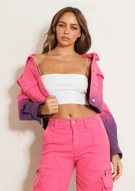 Color Palette Denim Jacket - Pink