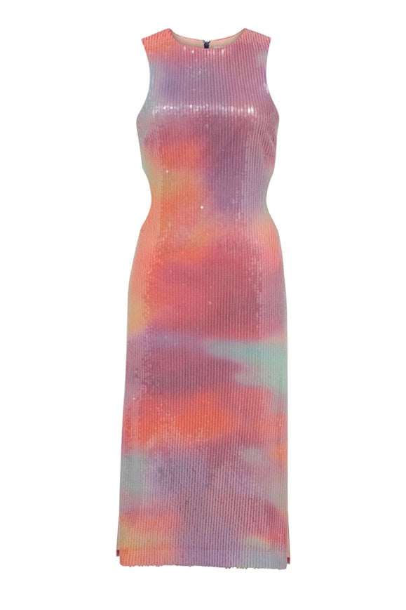 Tie Dye Sequin Cut-Out Midi Dress-Dress-Avec Les Filles-Urbanheer