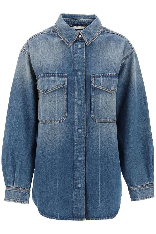 denim overshirt made of recycled cotton blend