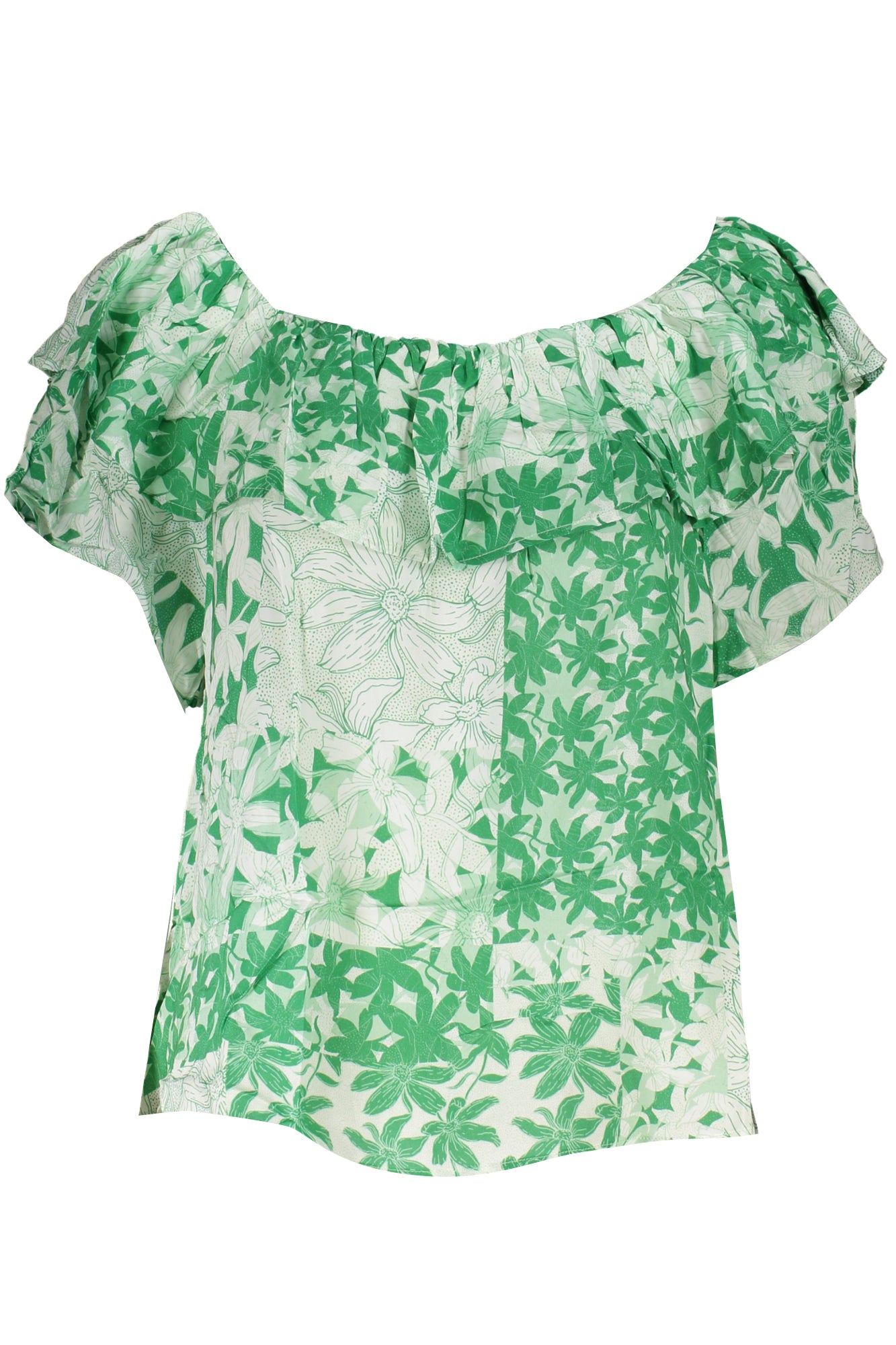 Desigual Green Women'S Short Sleeve T-Shirt-T-Shirt-DESIGUAL-GREEN-XS-Urbanheer