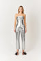 Johanna Faux Leather Metallic Bandeau Top-TOP-Amy Lynn-M-SILVER-Urbanheer