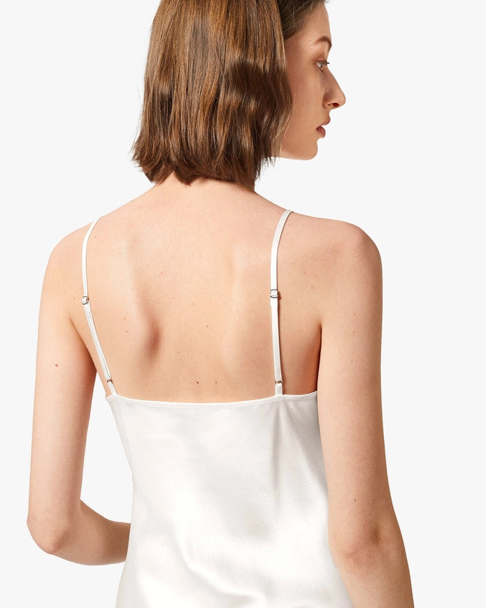 Classic Silk Night Gown Ivory-Night Gown-MommeSilk-XS-Urbanheer