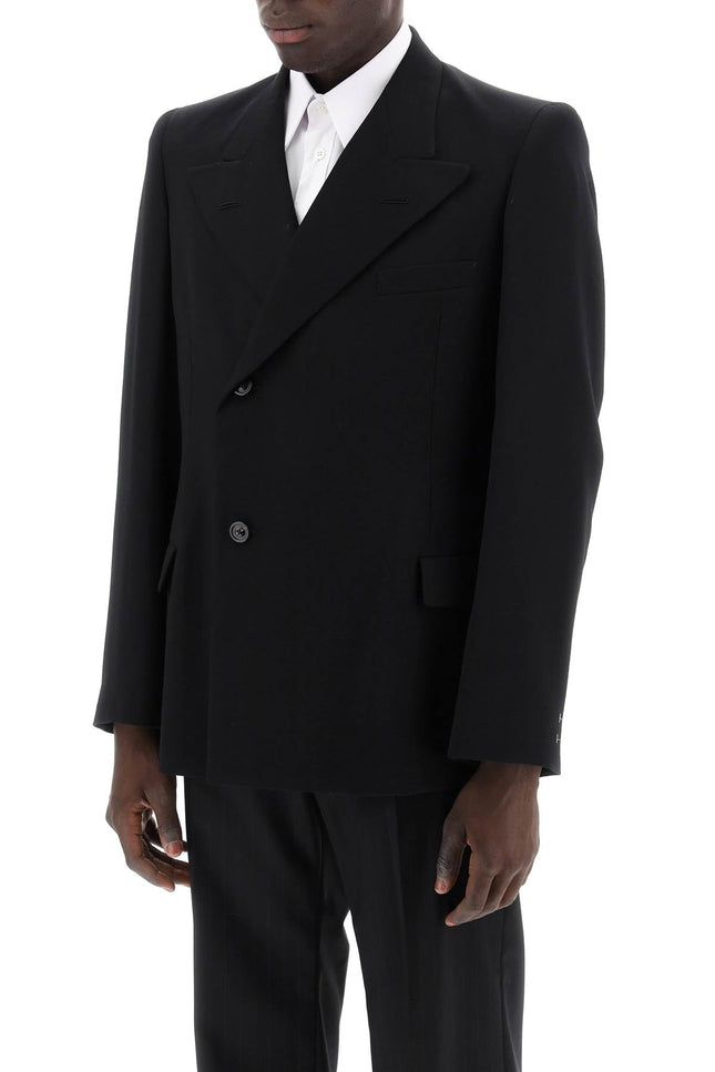 Double-Breasted Wool Jacket - Black