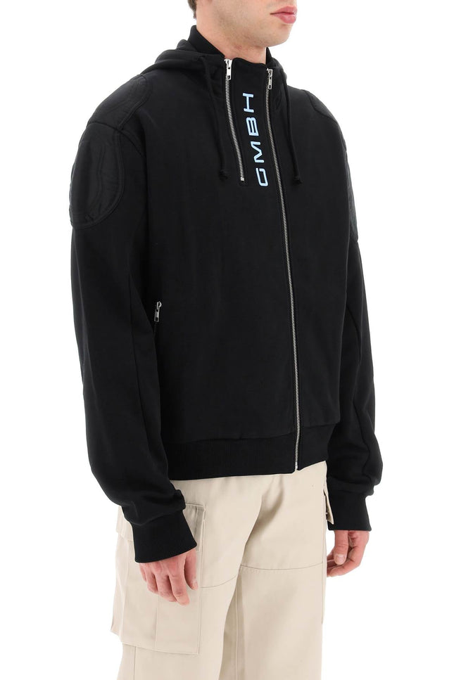 double zip hoodie - Black