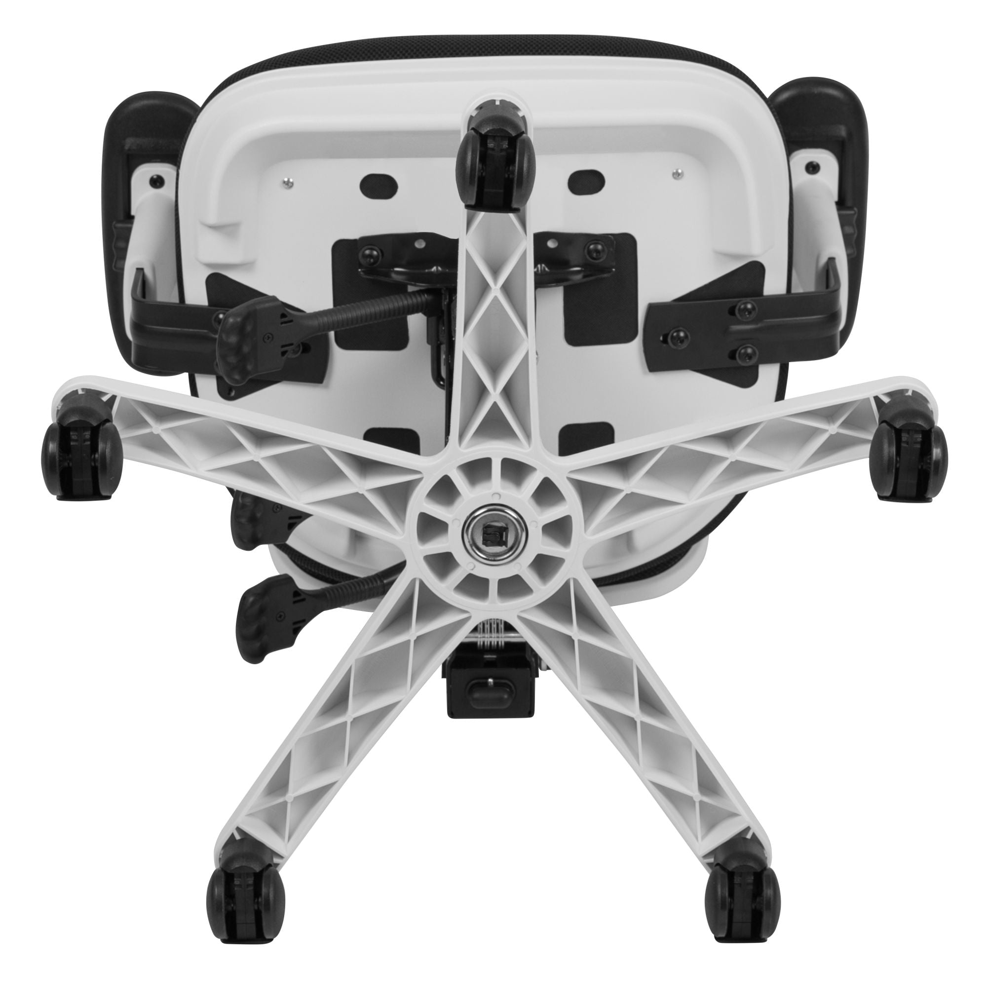 Mid-Back Mesh Swivel Office Chair With Adjustable Arms-Office Chairs-D BlakHom-Blue-Urbanheer