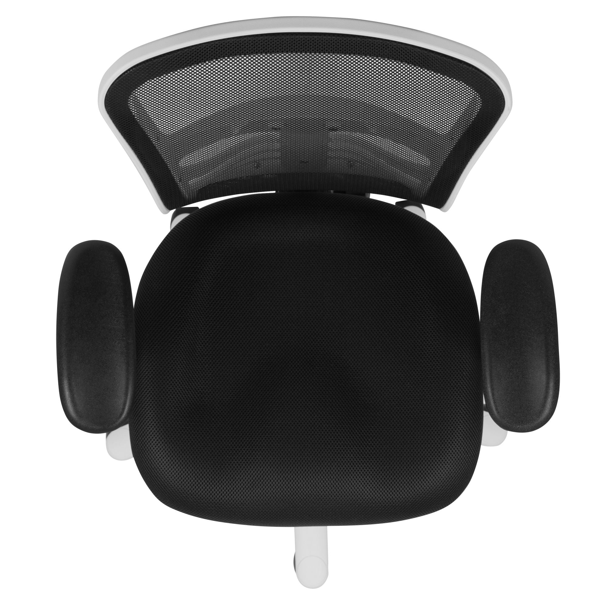 Mid-Back Mesh Swivel Office Chair With Adjustable Arms-Office Chairs-D BlakHom-Blue-Urbanheer