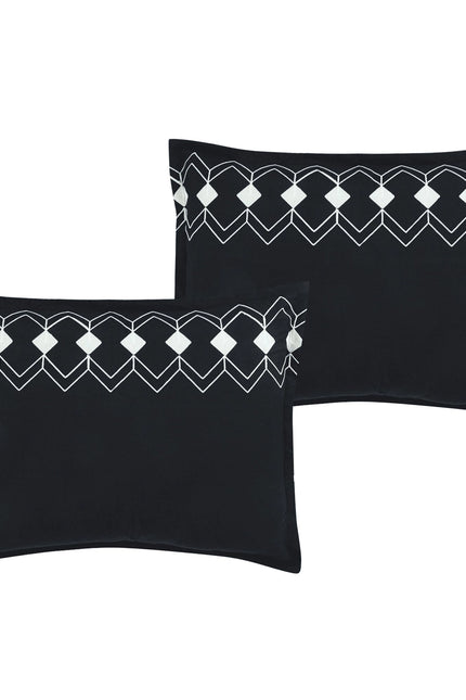 Southwestern Black Aztec Comforter Set-Linen Mart-Urbanheer