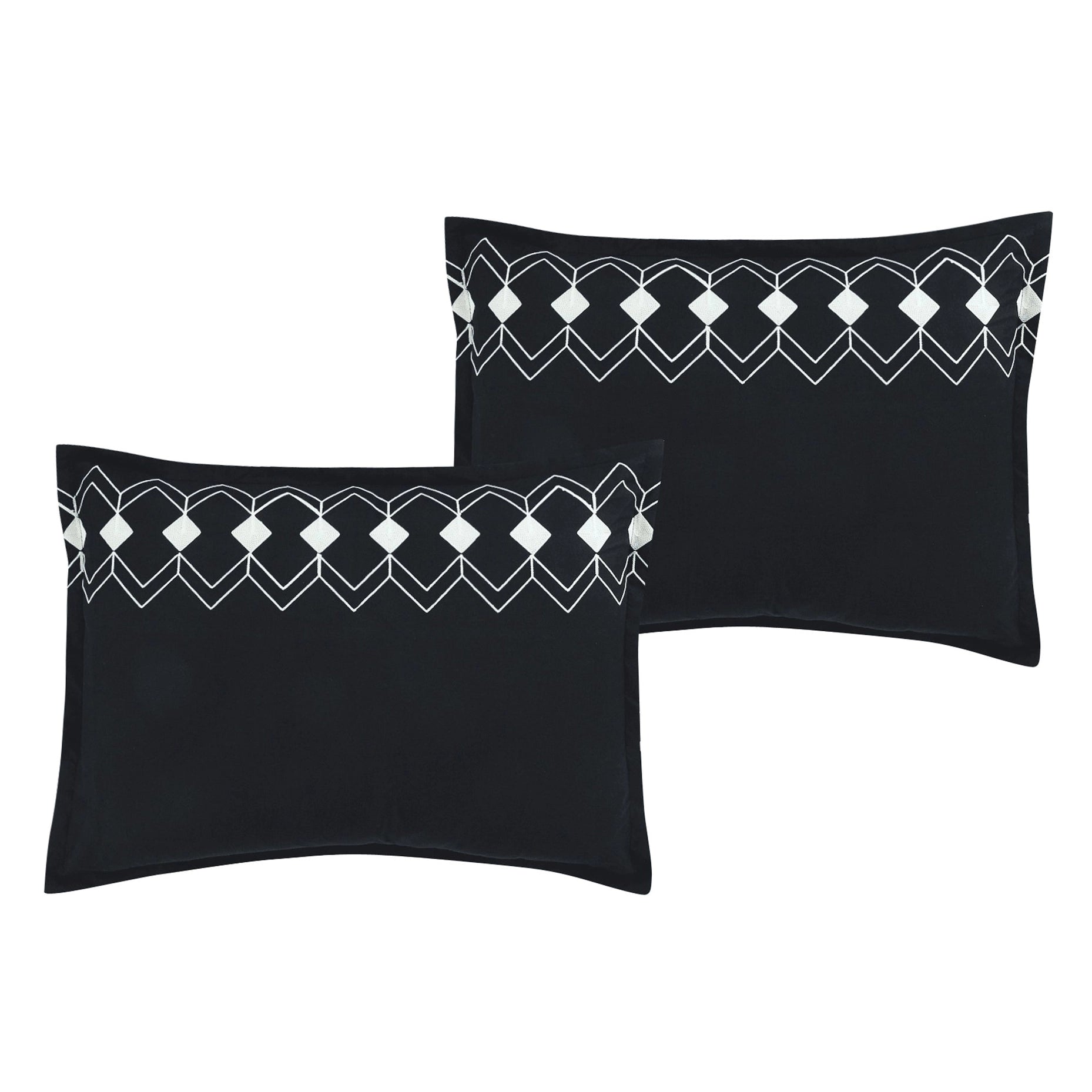 Southwestern Black Aztec Comforter Set-Linen Mart-King-Urbanheer