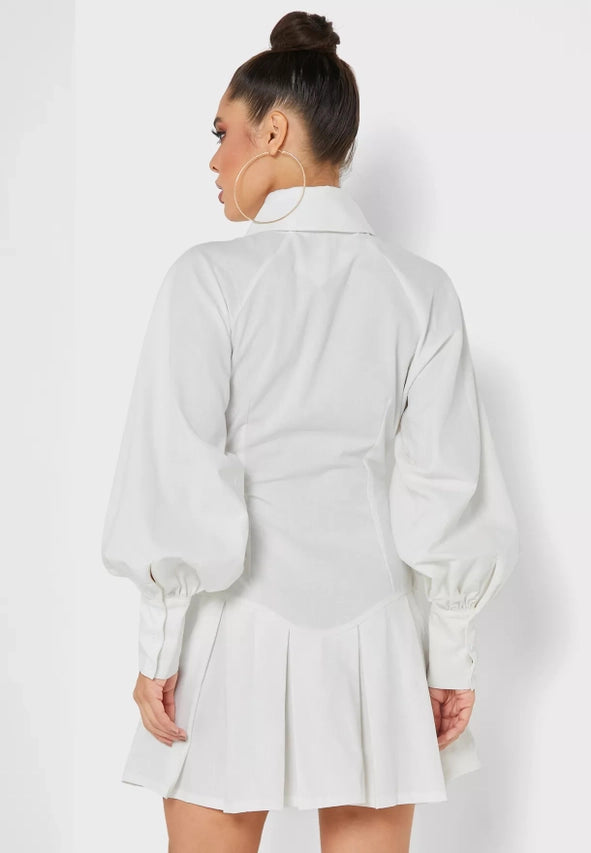 Lacy Heavy Cotton Shirt Dress-Dress-Amy Lynn-S-Urbanheer