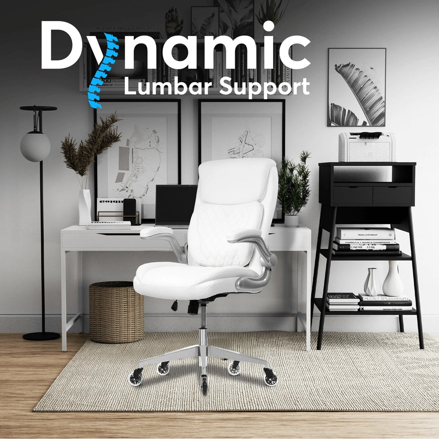 Ergoace Executive Ergonomic Office Chair White-Office Chairs-Oline-White-Urbanheer
