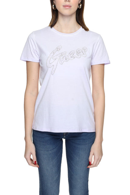 Guess Women T-Shirt-Clothing T-shirts-Guess-liliac-XS-Urbanheer