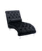 Luxury Tufted Black Velvet Lounge Chair Matching Accent Pillow