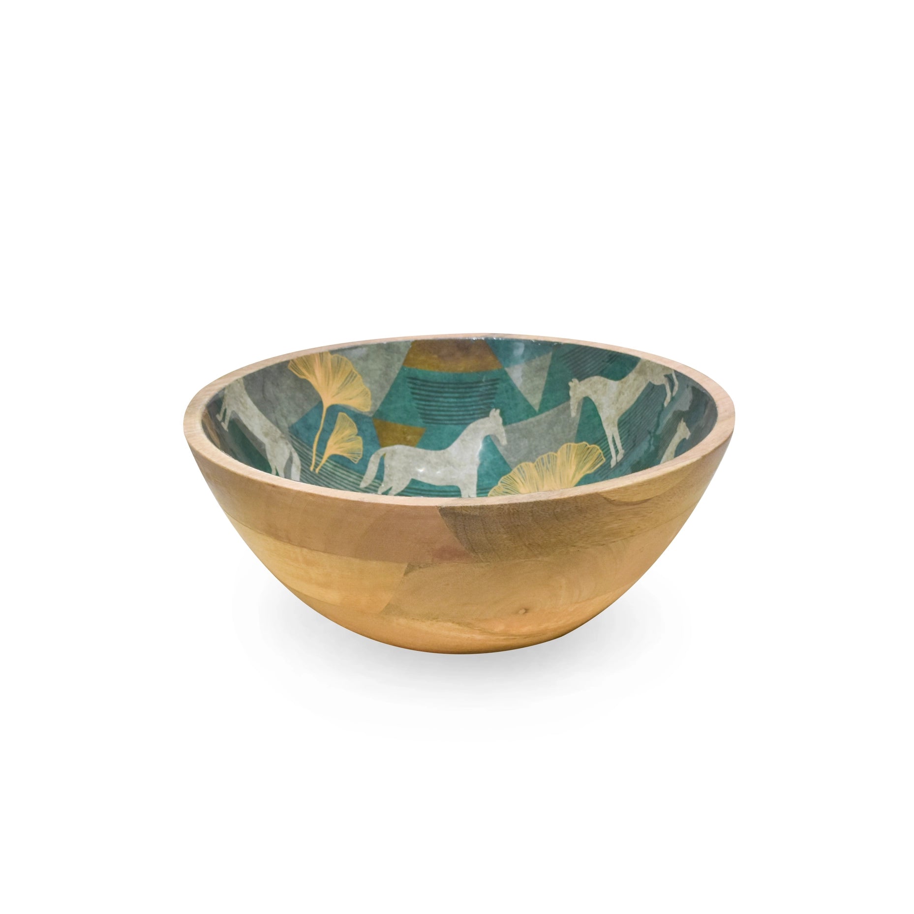 Moon Horse Salad Bowl With Salad Servers-Tiramisu-Urbanheer