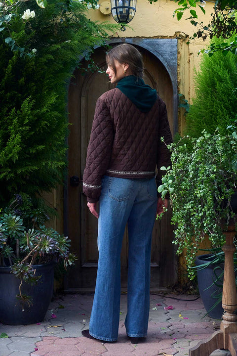 Floral Embroidered Quilted Jacket