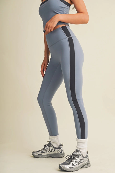 Side Contrast Block Legging