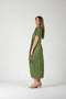 Grecian Puff Sleeve Midi Dress-Grass-Dress-Lucca Couture-XS-Urbanheer