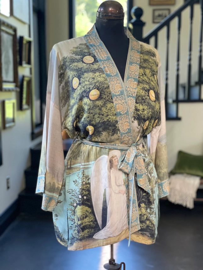 Tree Of Life Bamboo Bohemian Kimono Cardigan With Belt-Kimonos-Market of Stars-Urbanheer