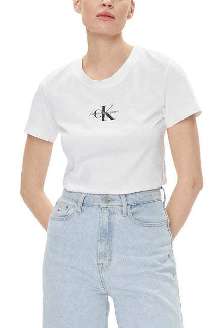 Calvin Klein Jeans Women T-Shirt-Clothing T-shirts-Calvin Klein Jeans-white-S-Urbanheer