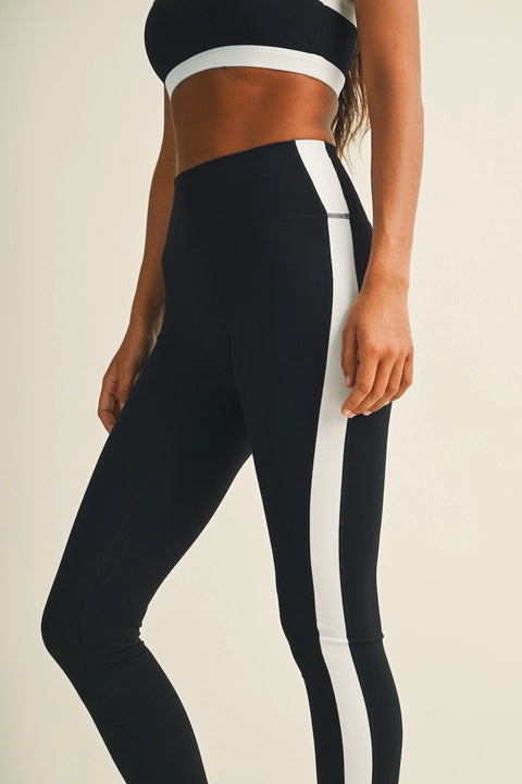 Side Contrast Block Legging