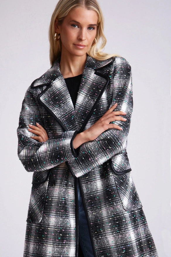 Plaid Tweed Double-Breasted Coat-COAT-Avec Les Filles-Urbanheer