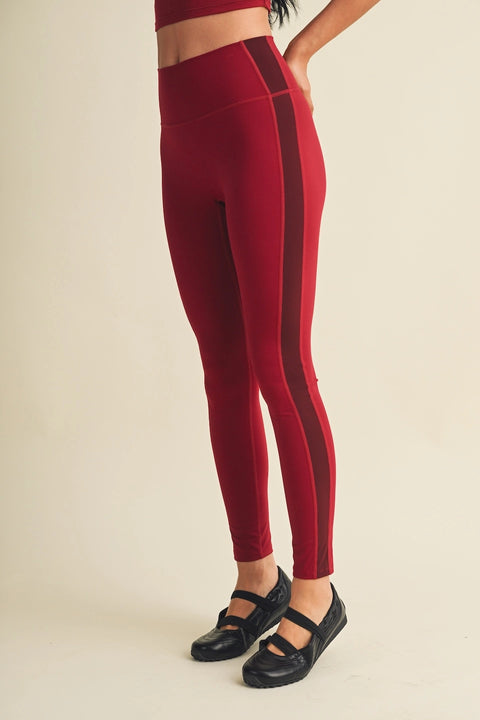 Side Contrast Block Legging