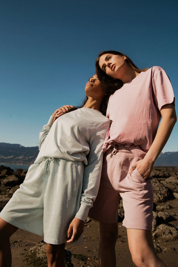 Organic Cotton Shorts Sky Blue-Shorts-Gergana Ivanova-S-Urbanheer