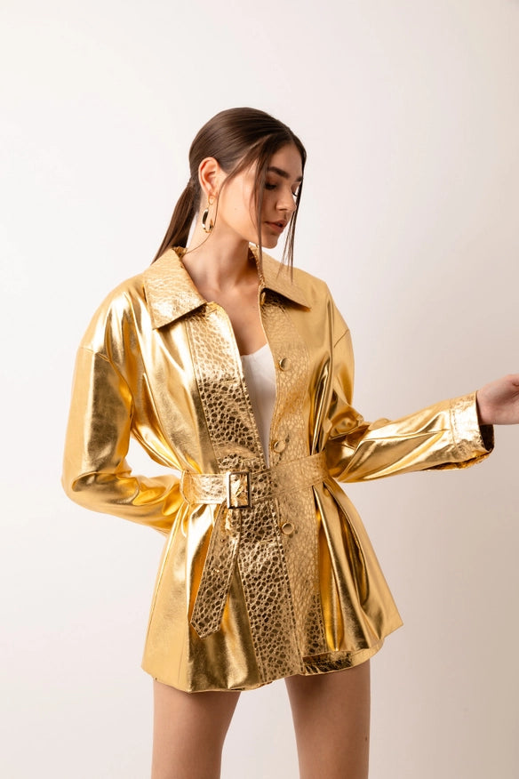 Phoebe Jacket Coat-Jackets and Coats-Amy Lynn-Gold-S-Urbanheer