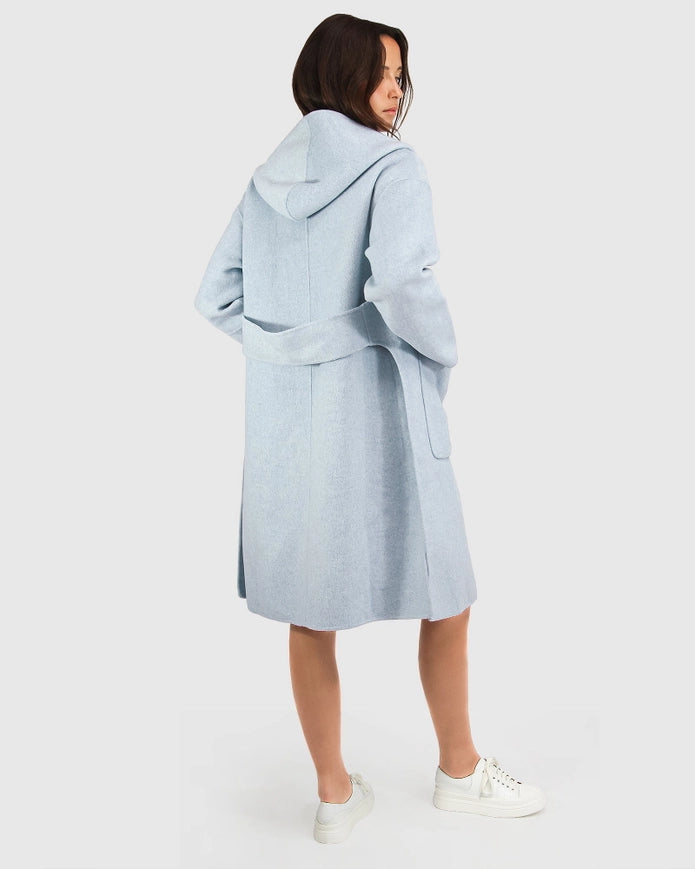 Walk This Way Wool Blend Oversized Coat - Light Blue-COAT-Belle & Bloom-XS-Urbanheer