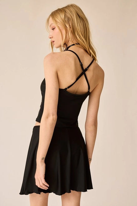 Clara Knit Top And Skort Set-Top and Skort-Papermoon-S-Urbanheer