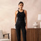 Cigarette Smoking Pants Black-Pants-Attentif Paris-S-Urbanheer