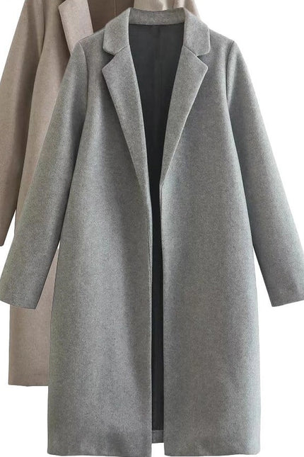 The Famous Zara Coat Solid Woolen Coats White Label-coats-Blak Wardrob-Urbanheer