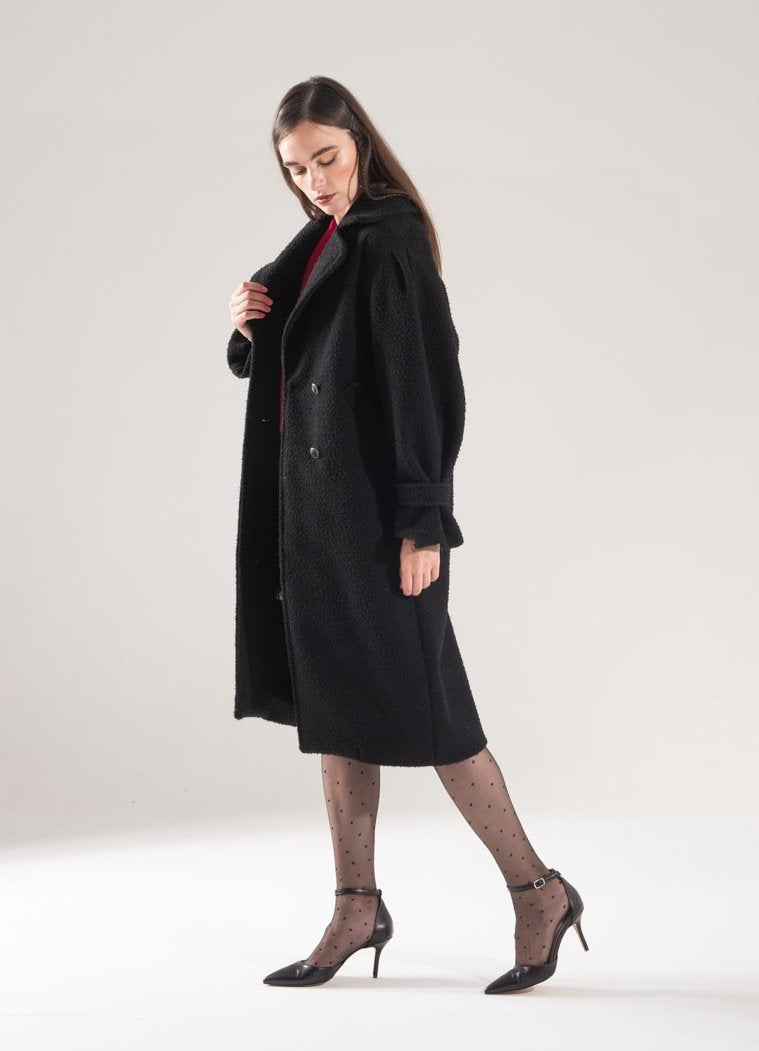 Black Casentino Coat-Clothing - Women-Nicole Baratta-S-Urbanheer