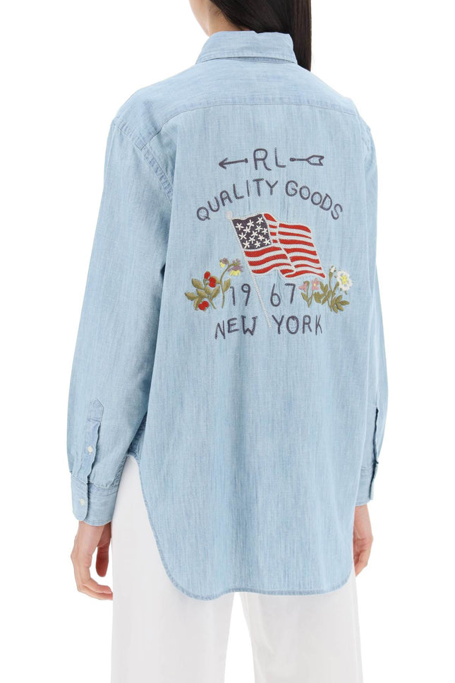 embroidered chambray