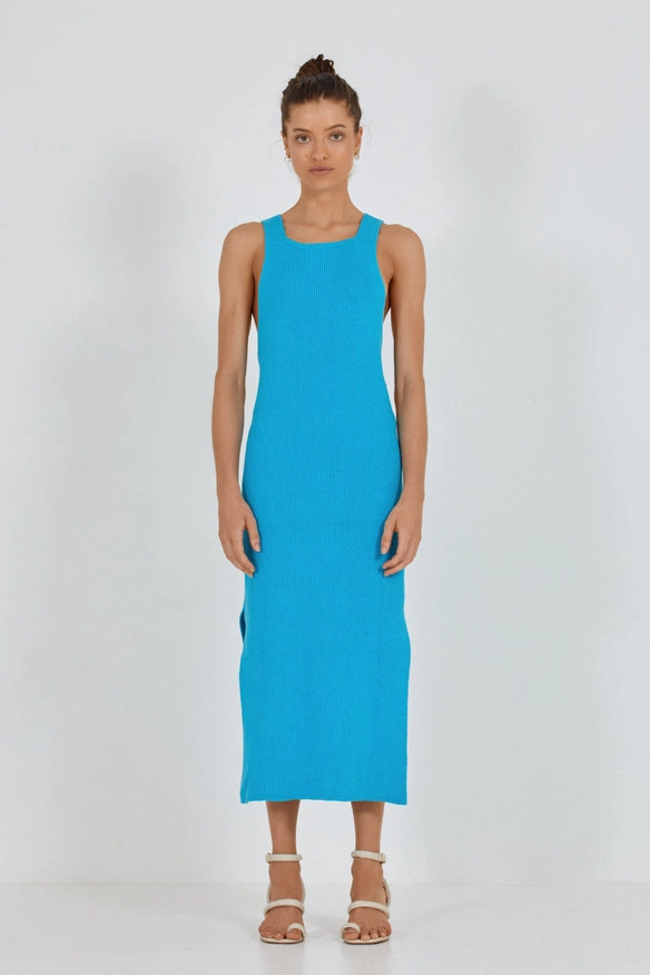 Hendrix Knit Dress - Marlin Blue-Dress-Before Anyone Else-S/M-Urbanheer