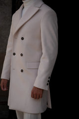 Double Breasted Overcoat Pearl